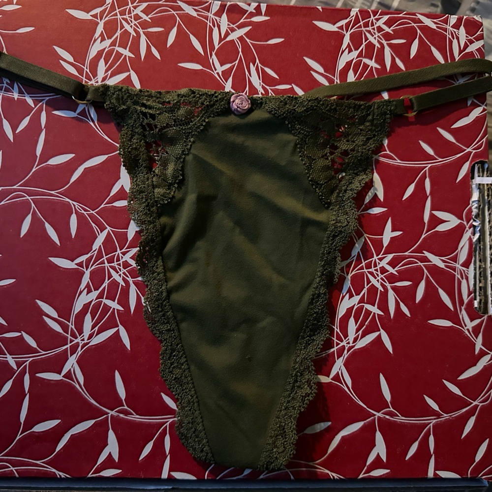 Victoria's Secret Olive Lace Panty